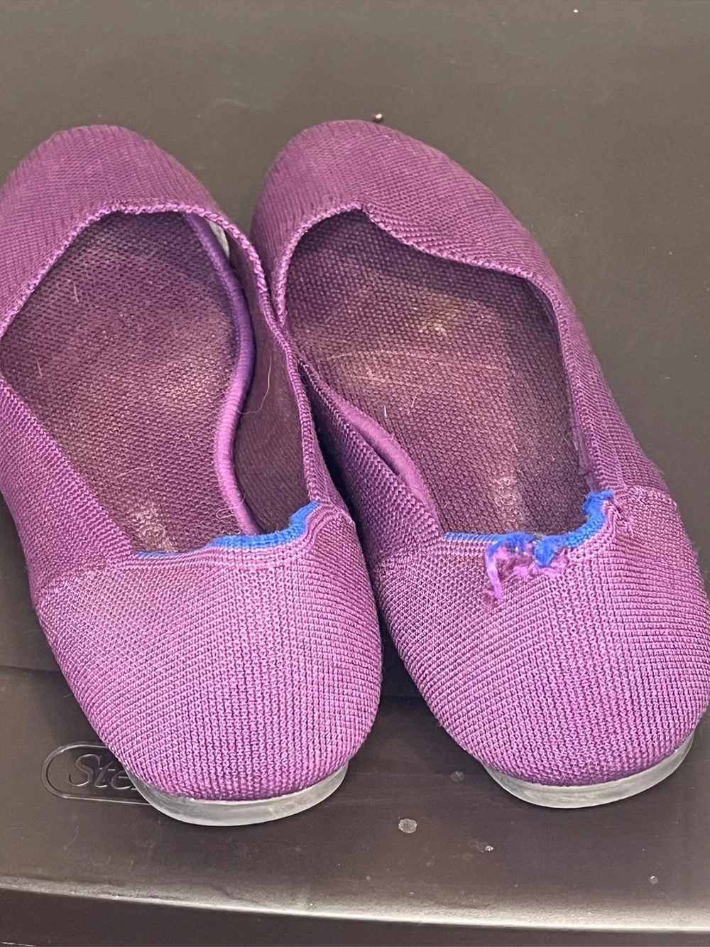 Rothy's The Point Ballet Flats Womens 10.5 Purple Maroon Slip On Washable